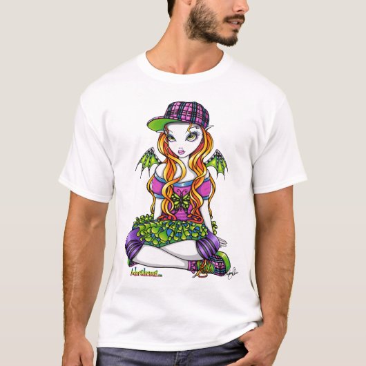 "Micky" Punky-Regenbogen-feenhafte Kunst-Spitze T-Shirt (Vorderseite)