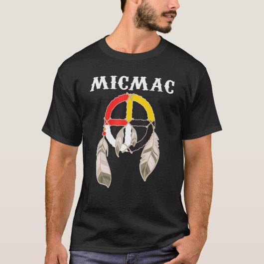 Micmac Mi'kmaq Nation Indian Tribe Medicine Wheel T-Shirt (Vorderseite)