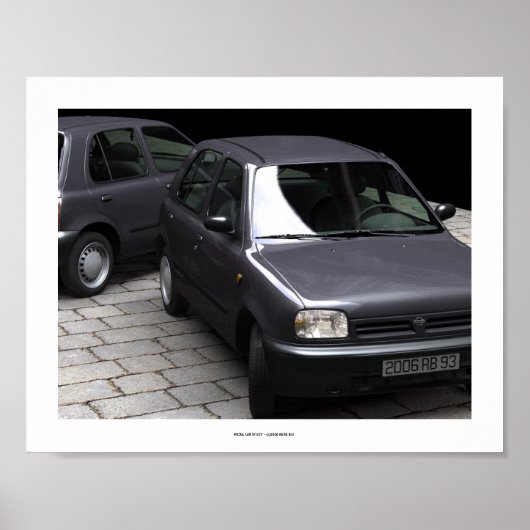 MICRA CAR STUDIE 3 Computer Art Poster (Vorne)