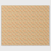 Micro Autumnal Flower and Leaf Pattern Gift Wrap Geschenkpapier (Flach)