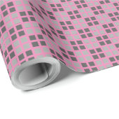 Micro Checked Pink Wrapping Paper Geschenkpapier (Rolleneckpunkt)