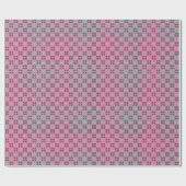 Micro Checked Pink Wrapping Paper Geschenkpapier (Flach)