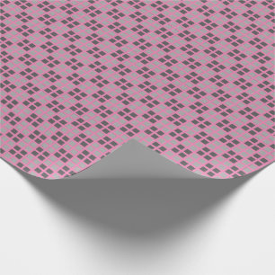 Micro Checked Pink Wrapping Paper Geschenkpapier