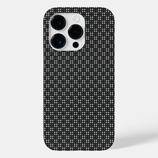 Micro Checkered Black iPhone Protector Case-Mate iPhone Hülle (Rückseite)