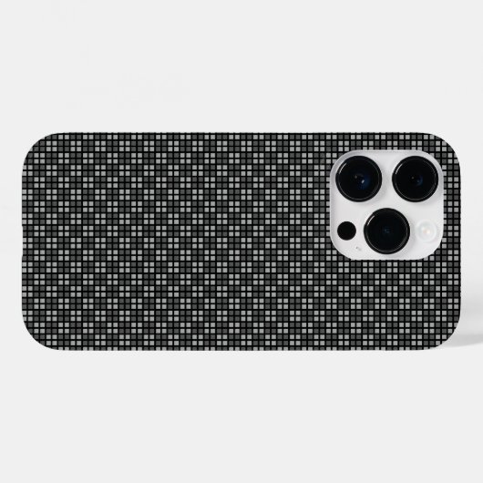 Micro Checkered Black iPhone Protector Case-Mate iPhone Hülle (Rückseite (Horizontal))