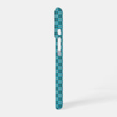 Micro Checkered Blue iPhone Protector 16 Hülle (Linke Seite)