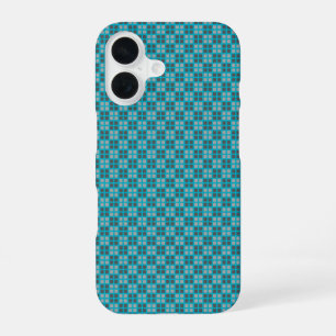 Micro Checkered Blue iPhone Protector 16 Hülle