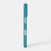 Micro Checkered Blue iPhone Protector 16 Hülle (Rechte Seite)
