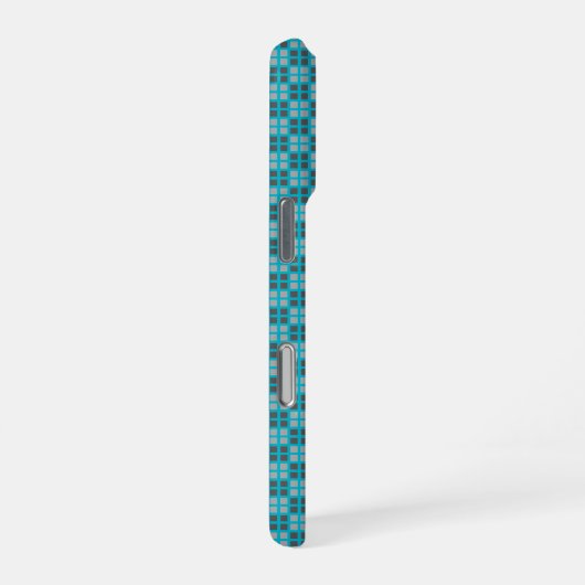 Micro Checkered Blue iPhone Protector Hülle (Rechte Seite)