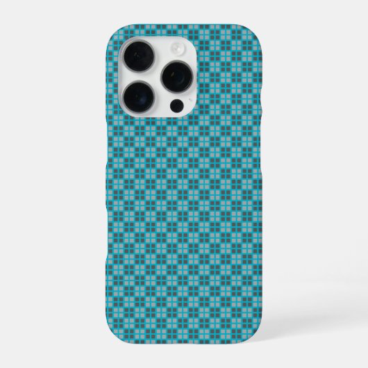 Micro Checkered Blue iPhone Protector Hülle (Rückseite)