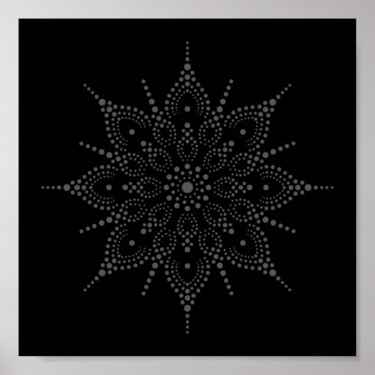 Micro-Dot Mandala Template Poster (Vorne)