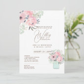 Micro Garden Hochzeitsthema Hübscher Blumensommer Einladung (Stehend Vorderseite)