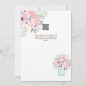 Micro Garden Hochzeitsthema Hübscher Blumensommer Einladung (Rückseite)