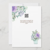 Micro Garden Hochzeitsthema Hübscher Blumensommer Einladung (Rückseite)