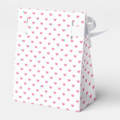 Micro Hearts Fuchsia Rosa - Weiß Geschenkschachtel (Rückseite)