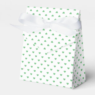 Micro Hearts Sommer Grün - Weiß Geschenkschachtel