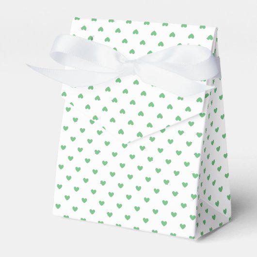 Micro Hearts Sommer Grün - Weiß Geschenkschachtel (Vorderseite)