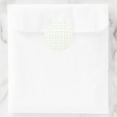 Micro Hearts Spring Green - Weiß Runder Aufkleber (Tasche)