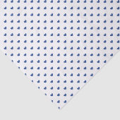 Micro Hearts True Blue - Weiß Seidenpapier (Detail)