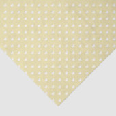 Micro Hearts Weiß - Buttergelb  Seidenpapier (Ausschnitt)