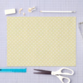 Micro Hearts Weiß - Buttergelb  Seidenpapier (Handwerk)