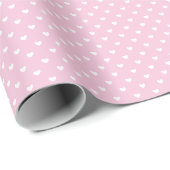 Micro Hearts White - Hellrosa  Geschenkpapier (Rolleneckpunkt)