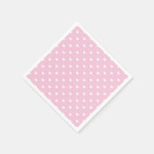 Micro Hearts White - Hellrosa Serviette (Ecke)