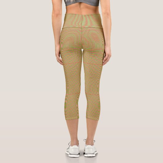 Micro Kariert Capri Leggings (Rückseite)