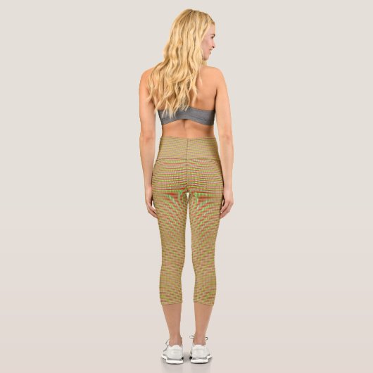 Micro Kariert Capri Leggings (Rückseite)