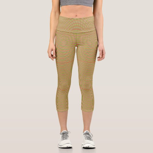 Micro Kariert Capri Leggings (Vorderseite)