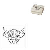 Micro Mini Highland-Kuh-Stempel Gummistempel (Stempel)