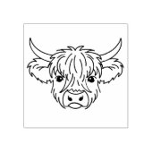 Micro Mini Highland-Kuh-Stempel Gummistempel (Prägung)