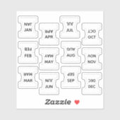 Micro Months Index Tab Bujo Divider Labels Planner (Blatt)