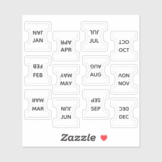 Micro Months Index Tab Bujo Divider Labels Planner (Blatt)