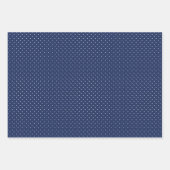 Micro Polka Dot White - 3 Blue Geschenkpapier Set (Vorderseite 3)