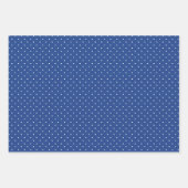 Micro Polka Dot White - 3 Blue Geschenkpapier Set (Vorderseite 2)