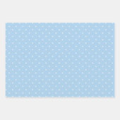 Micro Polka Dot White - 3 Blue Geschenkpapier Set (Vorderseite)