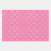 Micro Polka Dot White - 3 Pink Geschenkpapier Set (Vorderseite 3)