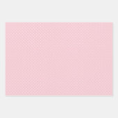 Micro Polka Dot White - 3 Pink Geschenkpapier Set (Vorderseite 2)
