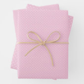 Micro Polka Dot White - Light Pink Geschenkpapier Set (Beispiel)