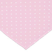 Micro Polka Dot White - Light Pink Kurzer Tischläufer (Ecke)