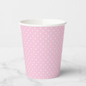 Micro Polka Dot White - Light Pink Pappbecher (Links)