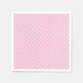 Micro Polka Dot White - Light Pink Serviette (Vorderseite)