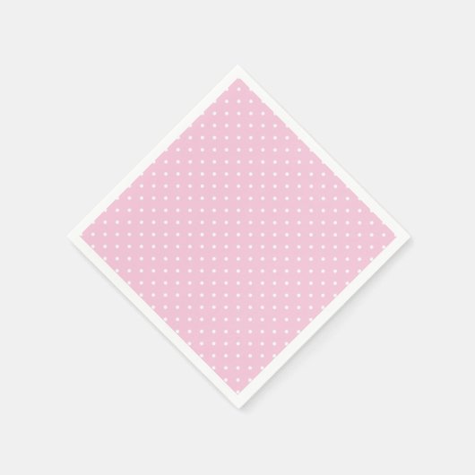Micro Polka Dot White - Light Pink Serviette (Ecke)