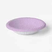 Micro Polka Dot White - Soft Lilac Pappteller (Gewinkelt)