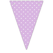 Micro Polka Dot White - Soft Lilac Wimpelkette (Dritte Fahne)