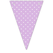 Micro Polka Dot White - Soft Lilac Wimpelkette (Zweite Fahne)