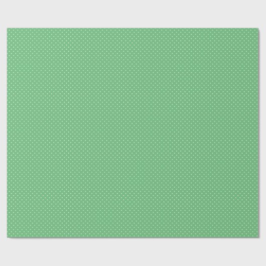Micro Polka Dot White - Summer Green Geschenkpapier (Flach)