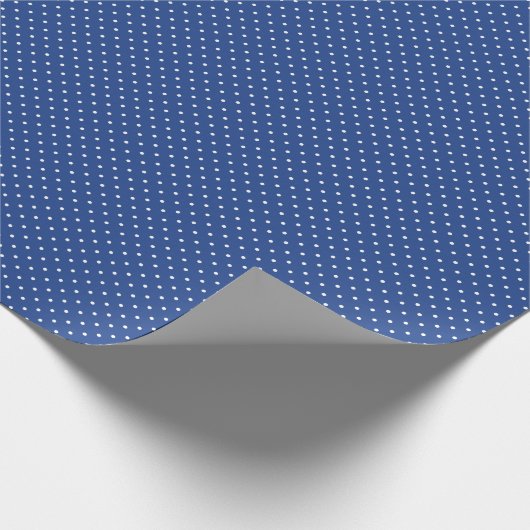 Micro Polka Dot White - True Blue Geschenkpapier (Ecke)