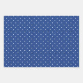 Micro Polka Dot White - True Blue Geschenkpapier Set (Vorderseite)